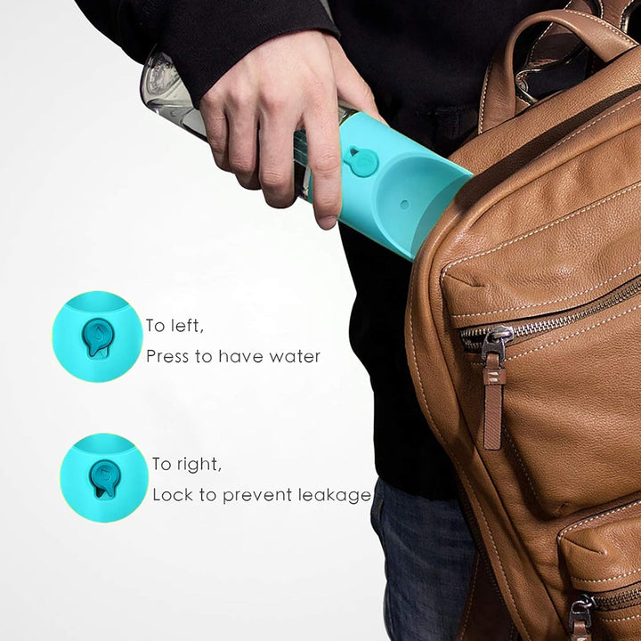PETKIT P008 EVERSWEET Hundetrinkflasche für unterwegs, Leckdichte Outdoor Trinkflasche - 400ml Blau,