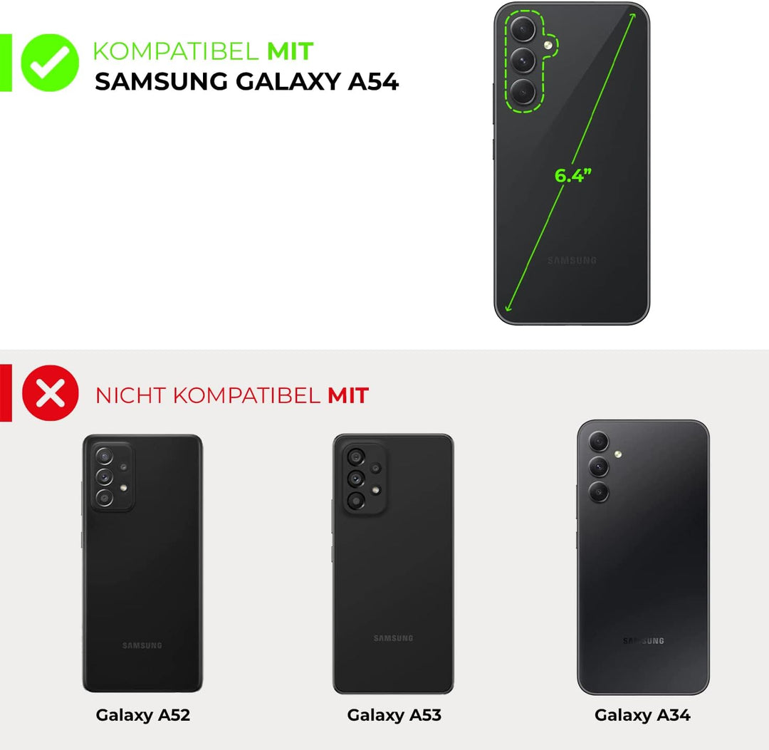 Snakehive Galaxy A54 Hülle Leder | Stylische Handyhülle mit Kartenhalter & Standfuss | Handyhülle Sc