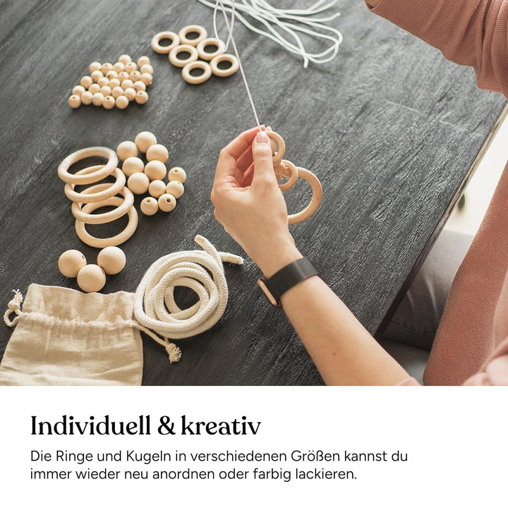 Ehrenkind® Spielbogen Baby | Spielbogen Baby Holz inkl. DIY Zubehör Set | Fördert die Motorik | Spie