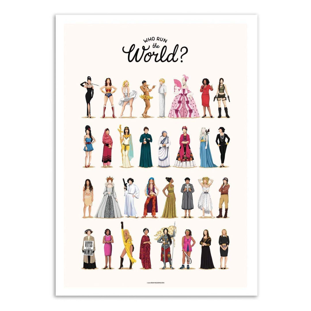 Wall Editions Art-Poster - Run The World - Nour Tohme
