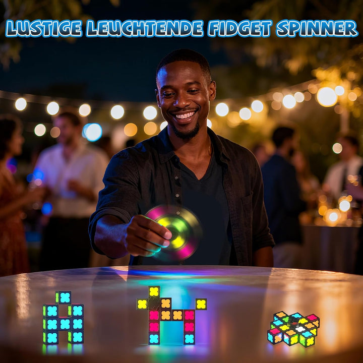 Magnetische Fidget Toys Kinder Teen Erwachsene, Fidget Spinner mit 12 im Dunkeln Leuchtenden Magneti