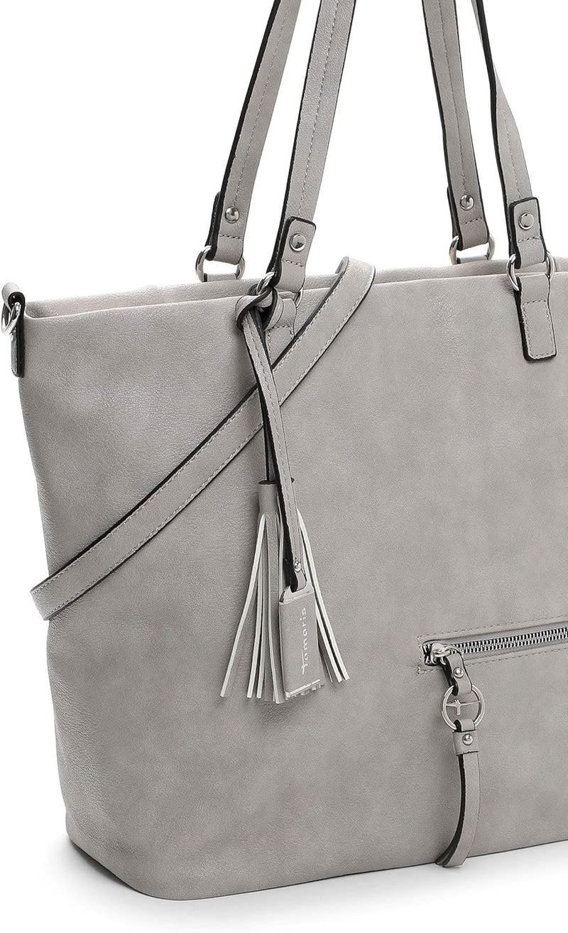 Tamaris Shopper TAS Nele 32803 Damen Handtaschen Uni Einheitsgrösse Lightgrey 810, Einheitsgrösse Li