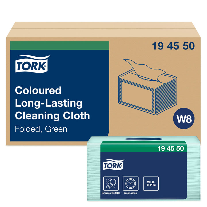 Tork 194550 Langlebige Farbige Reinigungstücher für W8 Small Pack System / 1-lagiges Reinigungstüche