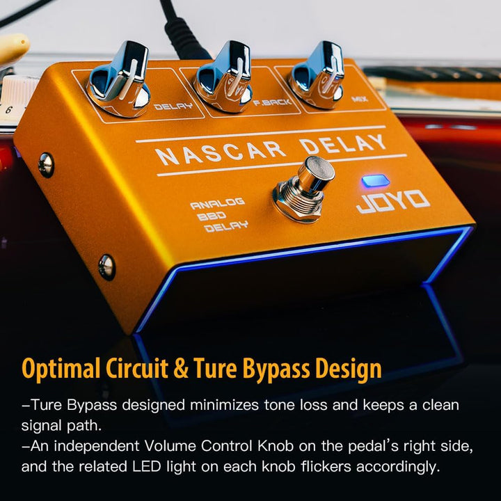 JOYO Analoges Delay-Effektpedal der R-Serie, Vintage, warmer natürlicher Klang für sentimentale E-Gi