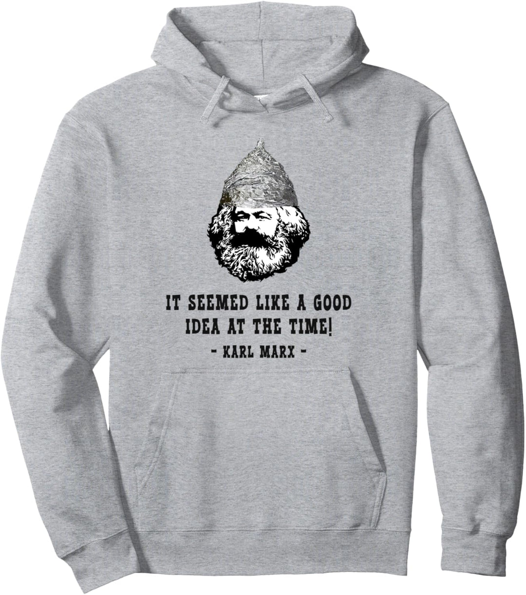 Karl-Marx mit Aluhut, Aluhut, lustiges Marx Pullover Hoodie