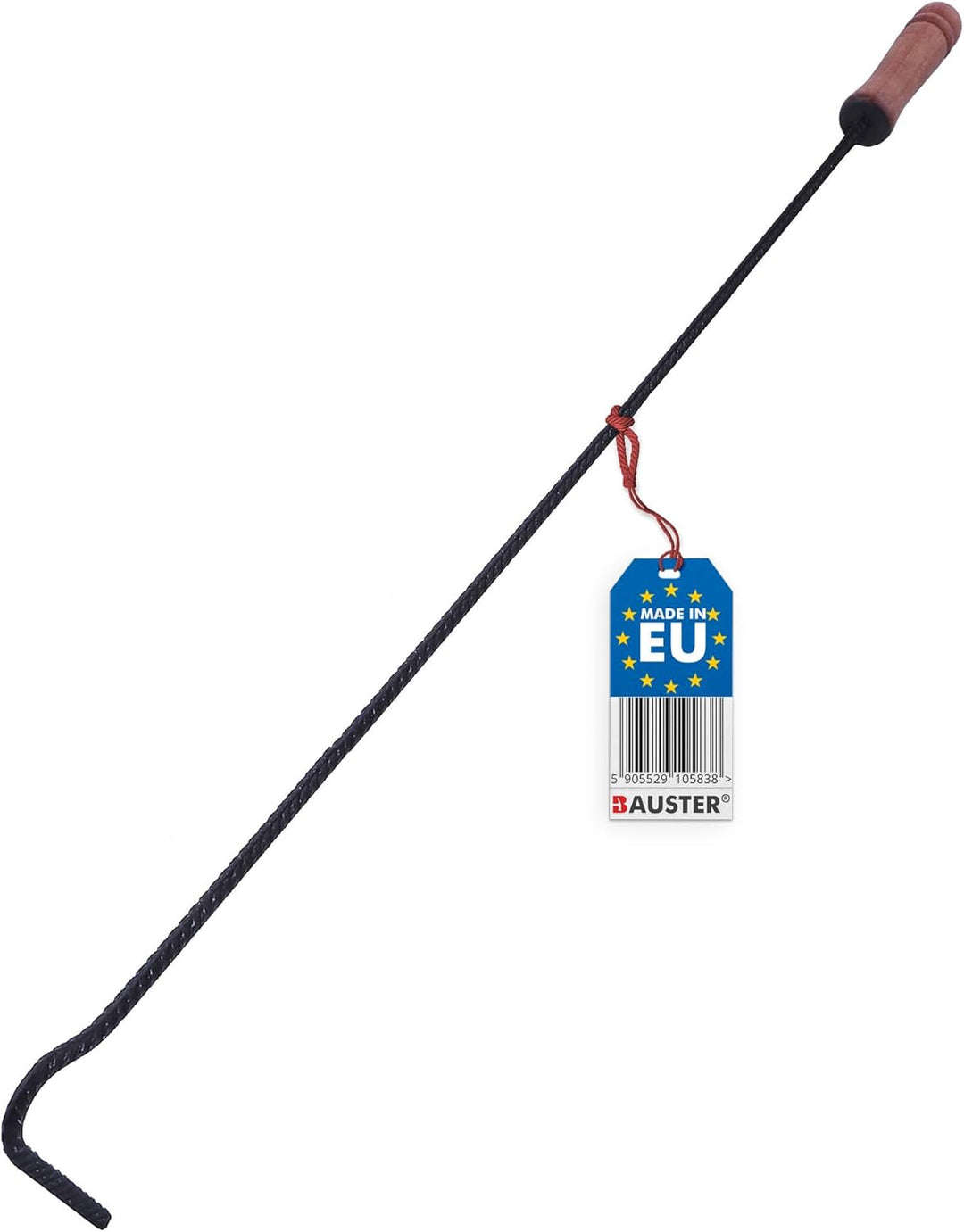 Feuerhaken mit Holzgriff 51 cm Schüreisen Schürhaken Glutkratzer Kaminzubehör Kaminbesteck Stocheise