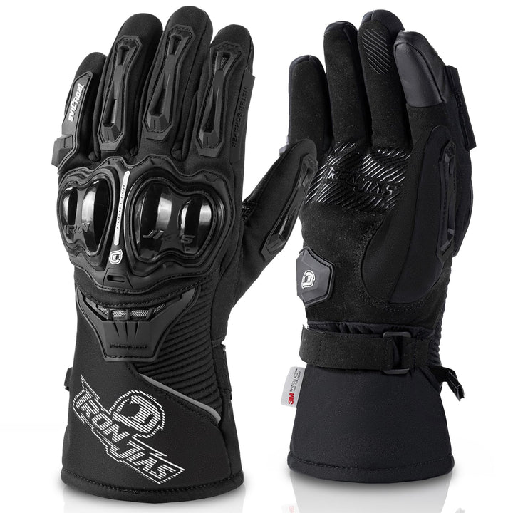 IRON JIA'S Winter Motorradhandschuhe Herren CEZertifizierung Wasserdichter und Warmer 3M Baumwolle S