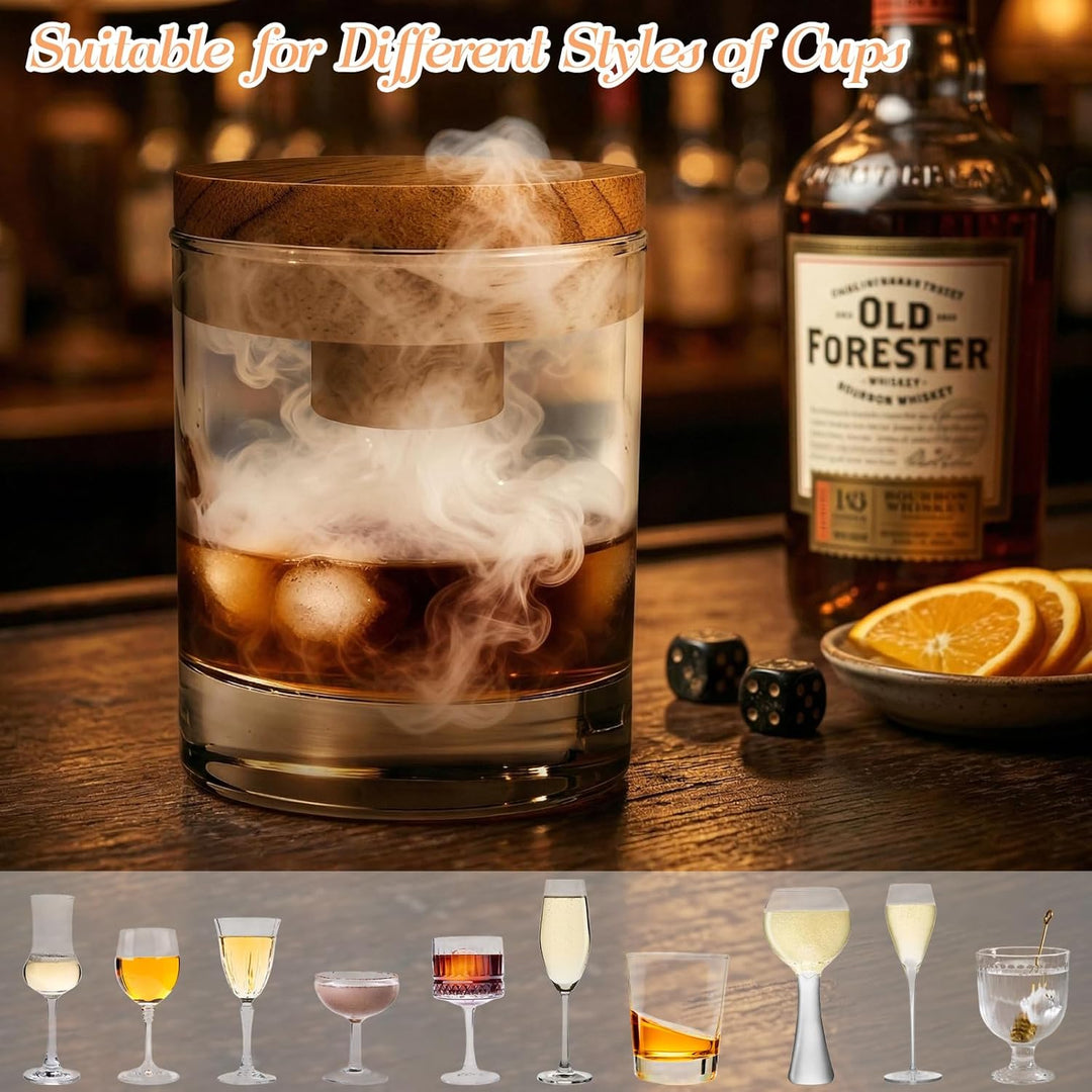 RoseFlower Cocktail Smoker Set, Nostalgie Smoker Set für Whiskey, Getränke, Bourbon, Steak, Fisch un