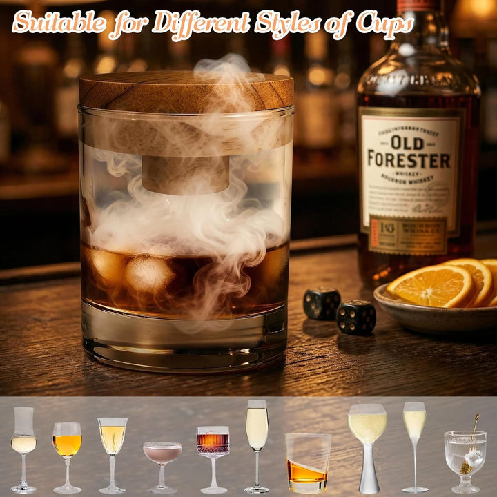 RoseFlower Cocktail Smoker Set, Nostalgie Smoker Set für Whiskey, Getränke, Bourbon, Steak, Fisch un