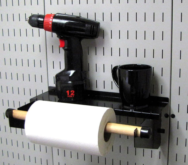 Wall Control Pegboard Paper Towel Holder and Dowel Rod Pegboard Shelf Assembly for Wall Control Pegb