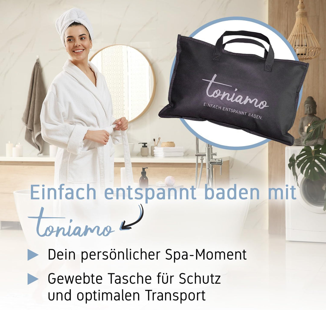 Badewannenkissen | Premium Badekissen für Badewanne mit Kopfstütze &amp; Nackenstütze | Kissen ideal als