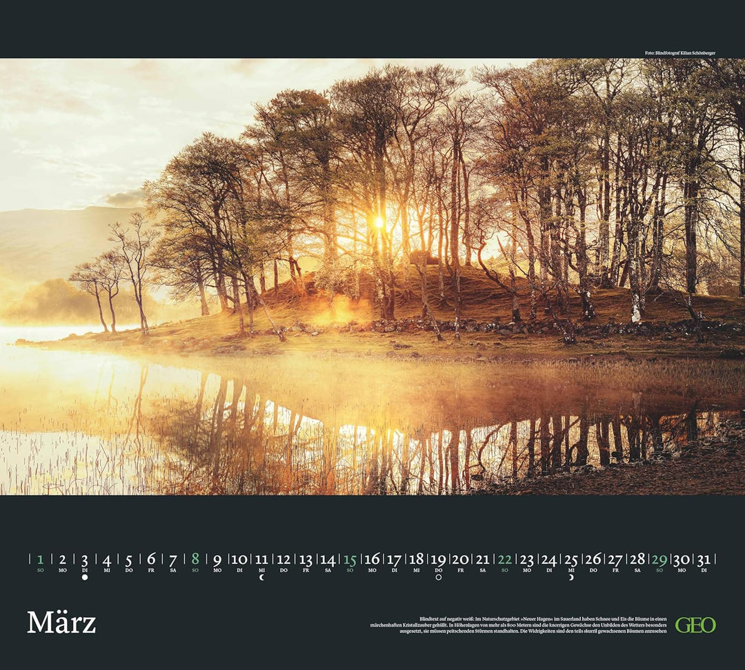 GEO - Im Licht des Nordens 2026 – Wandkalender 50x45 cm, Poster-Kalender mit Polarlichtern & Nordlan