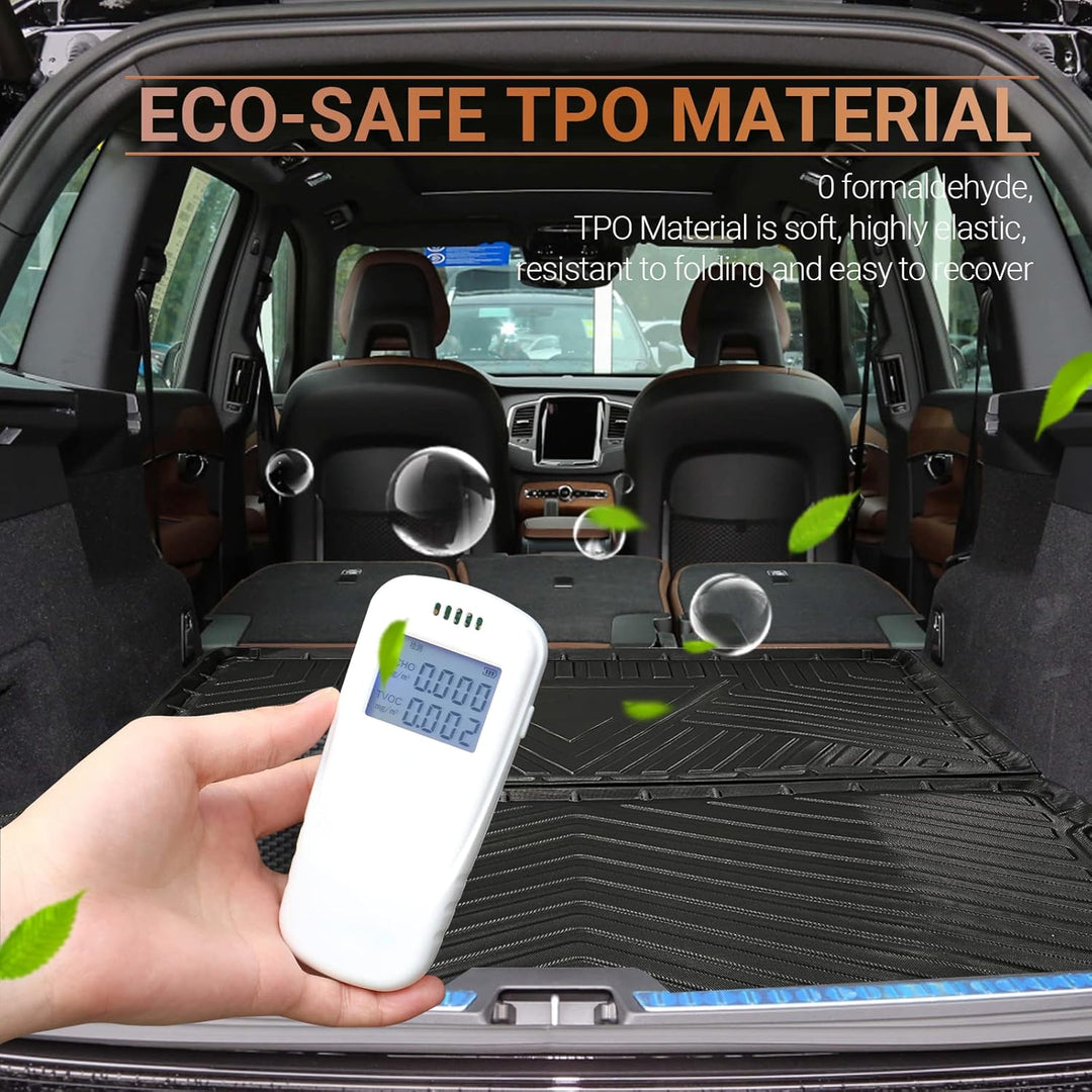 YEE PIN Für Volvo XC90 2015-2025,Kofferraummatte XC90 Gummi Kofferraumwanne Seitenschutz XC90 Gummim