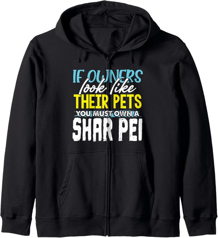 Funny If Owners Look Like Their Pets You Must Own A Shar Pei Kapuzenjacke