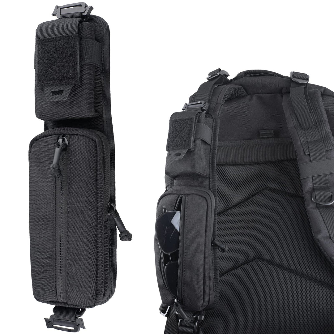 WYNEX Molle Zubehör Tasche mit Reissverschlusstasche, Rucksack Riemen Tasche Schultergurt Molle Befe