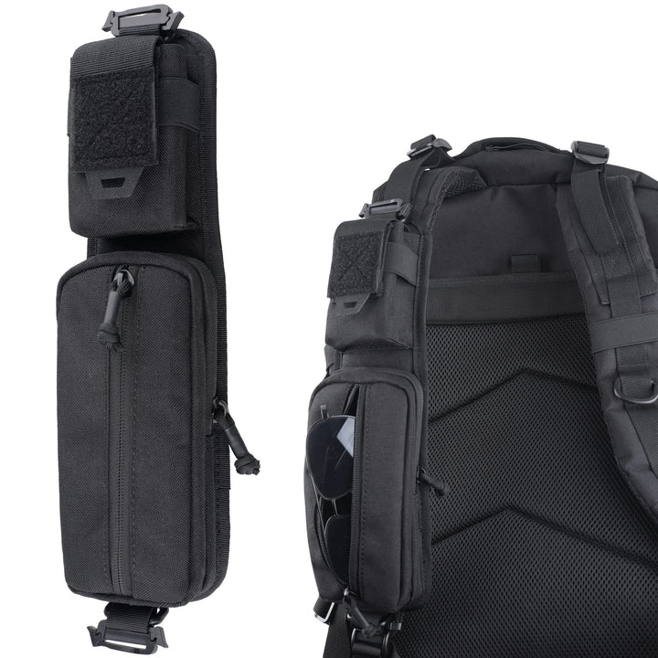 WYNEX Molle Zubehör Tasche mit Reissverschlusstasche, Rucksack Riemen Tasche Schultergurt Molle Befe