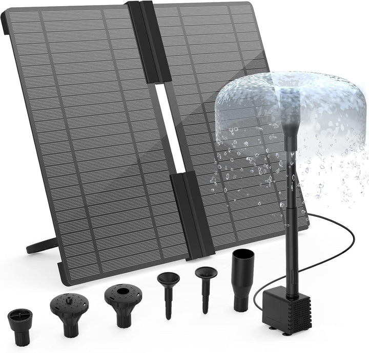 AISITIN 20W DIY Solar Springbrunnen 2022 Neuestes Upgrade Falten Solar Teichpumpe mit verstellbarem