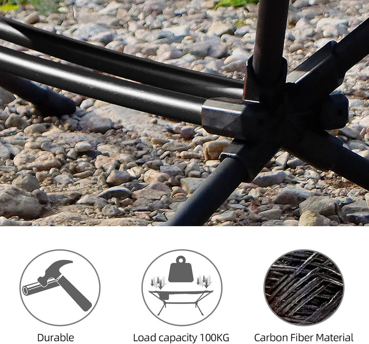 CCLIFE Camping Hängematte mit Gestell Outdoor 4,5kg leicht, 200KG Tragkraft, ultraleichte mit Traget