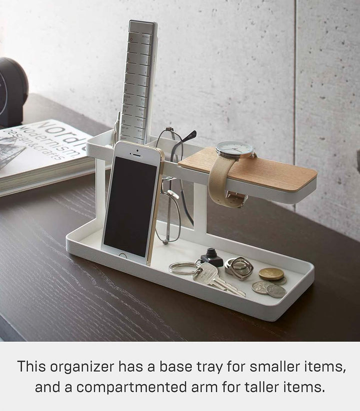 Yamazaki Tower Tisch-Organizer, Stahl, Weiss, One Size, Weiss