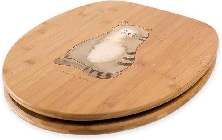 Mr. & Mrs. Panda Motiv WC Sitz Katze sitzend - Geschenk, Katzensouvenirs, WC-Sitz, Katzenbesitzerin,