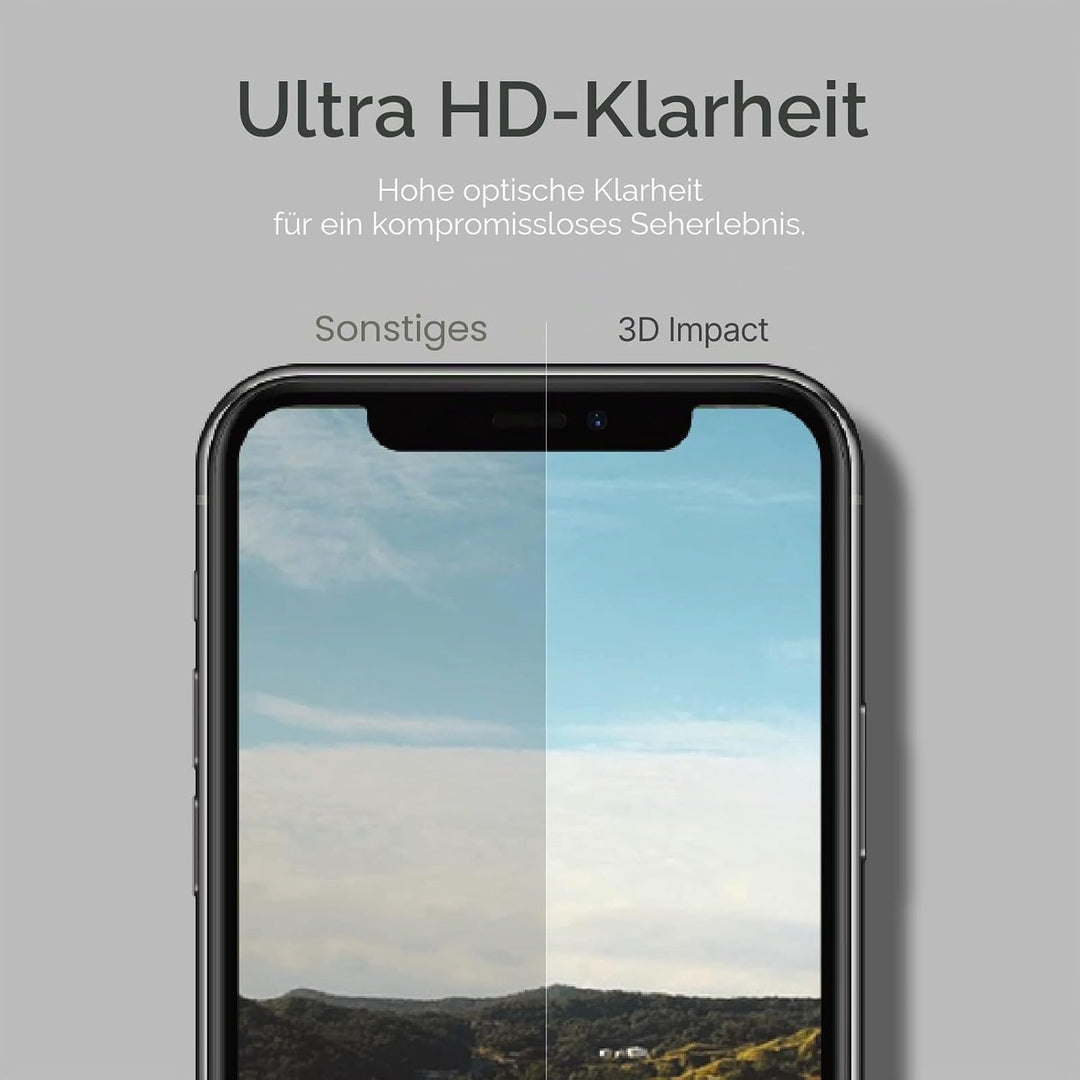RhinoShield 3D Impact Displayschutz kompatibel mit [iPhone 11 / XR] | Aufprallschutz - HD-klar - 3D
