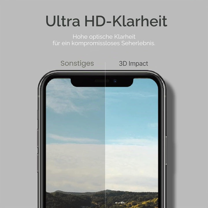 RhinoShield 3D Impact Displayschutz kompatibel mit [iPhone 11 / XR] | Aufprallschutz - HD-klar - 3D