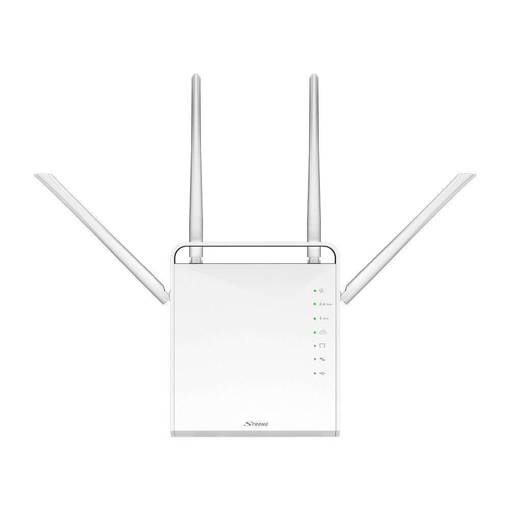 STRONG Dual Band Gigabit WLAN Router 1200, Bis 1200 Mbit/s für 5GHz WiFi, LAN, WAN, WLAN Verstärker,