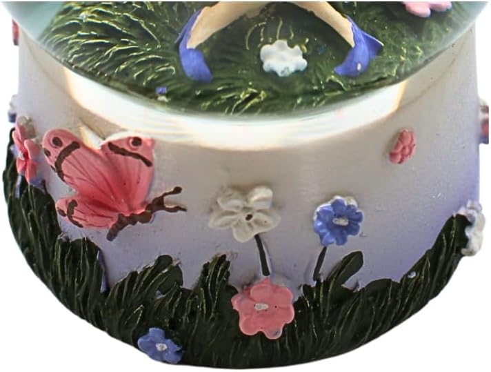 Dekohelden24 Schneekugel, Schüttelkugel, Fabelwesen - Schneekugel, Schneekugel mit Blumenmädchen, El