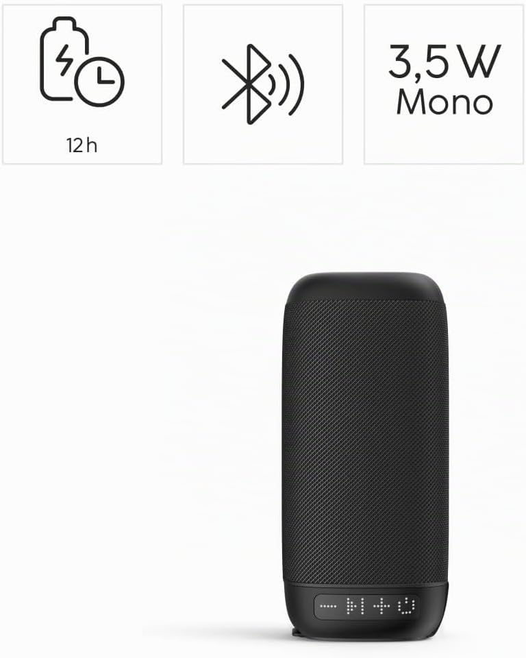 Hama Bluetooth®-Lautsprecher „Tube 4.0“ (tragbar, 3,5 W, bis zu 12 h Akkulaufzeit, kabelloser Lautsp