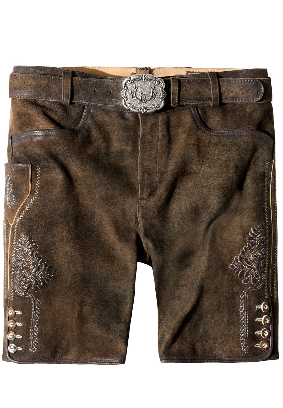 Stockerpoint Herren Lederhose Corbi4 I Grösse 44-64 I Bequeme Trachtenhose in edler Hirschoptik inkl