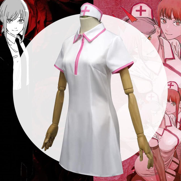 OSIAS Chainsaw Man Anime Cosplay Kostüme Makima/Power Nurse Uniform M, Makima/Power Nurse Uniform M
