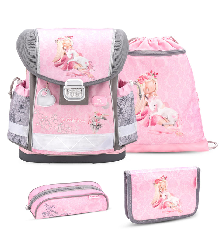 Belmil Classy Schulranzen Set 4 - teilig (403-13/AG/S) M Ballerina, M Ballerina
