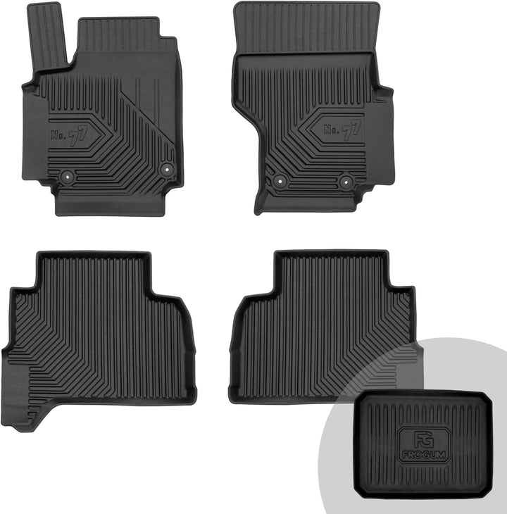 FROGUM No.77 Gummimatten Ganzjahresset von Auto Fussmatten Autofussmatten für Volkswagen Amarok ab 2