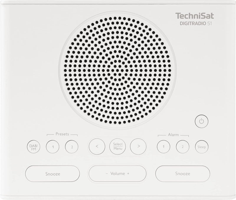 TechniSat DIGITRADIO 51 DAB+ Radiowecker (DAB, UKW, Uhrenradio, Wecker mit zwei einstellbaren Weckze