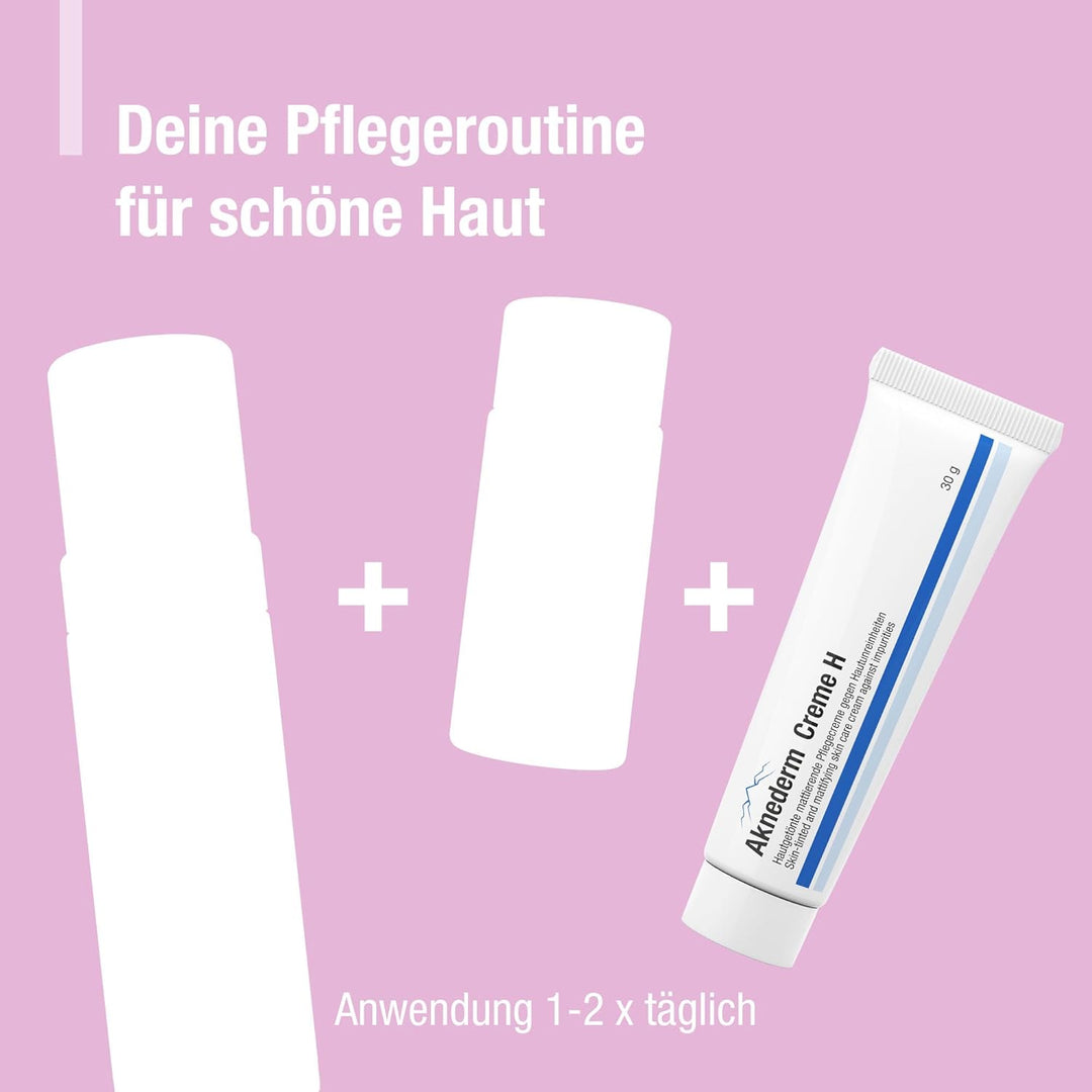 Aknederm Creme H 2 x 30g - mattierende Gesichtscreme kaschiert Pickel & Rötungen -getönte Feuchtigke