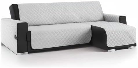LANOVENANUBE - Gepolsterter Bezug für Chaiselongue Mallorca - Praktisch - Rechts 280 cm - Hellgrau C