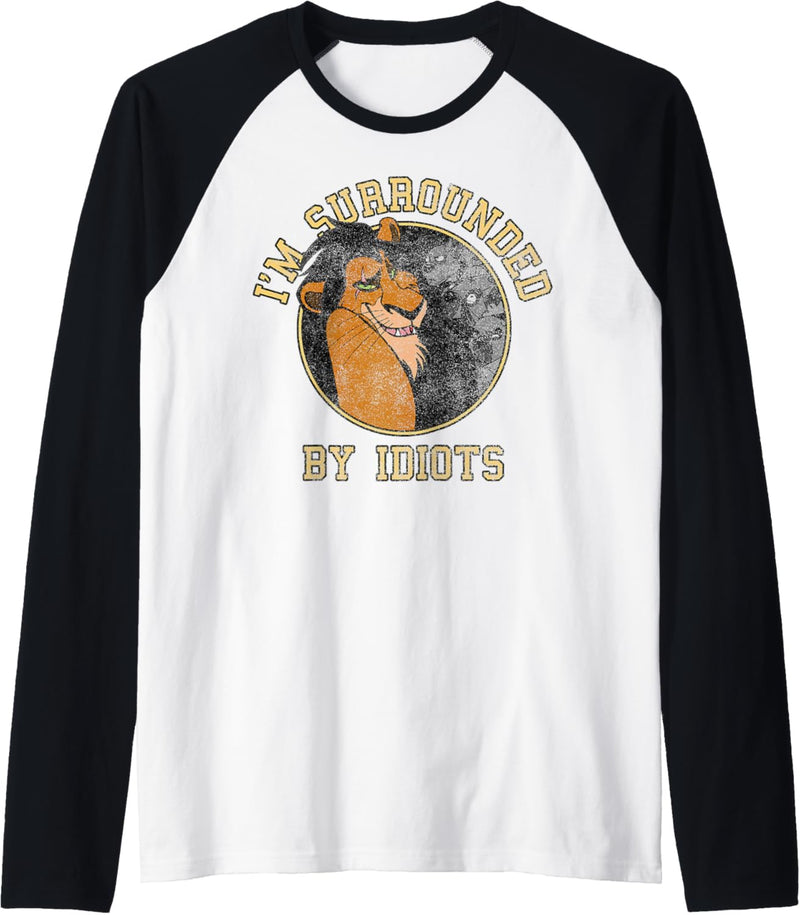 Disney The Lion King Scar & Hyenas Surrounded By Idiots Raglan