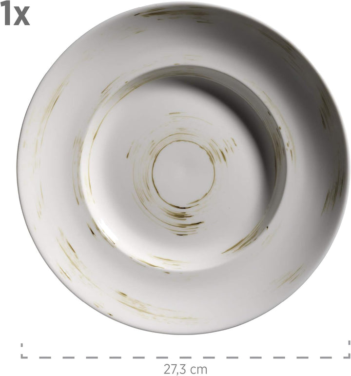 MÄSER 931449 Serie Derby, Premium Pastateller Set für 4 Personen in Gastronomie-Qualität, modernes S
