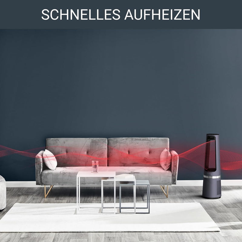 Rowenta QU5062 Eclipse 3in1 Luftreiniger | Heizlüfter | Ventilator | filtert 99,9% der Partikel | fü