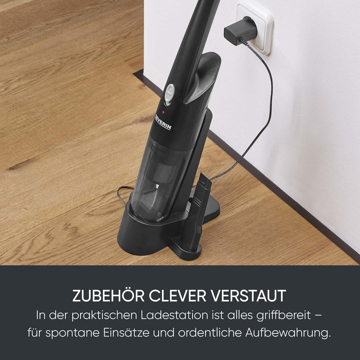 Severin 3-in-1 Handstaubsauger Akku, schlankes Design, bis zu 25 Minuten Laufzeit, 275 ml, Nass- & T