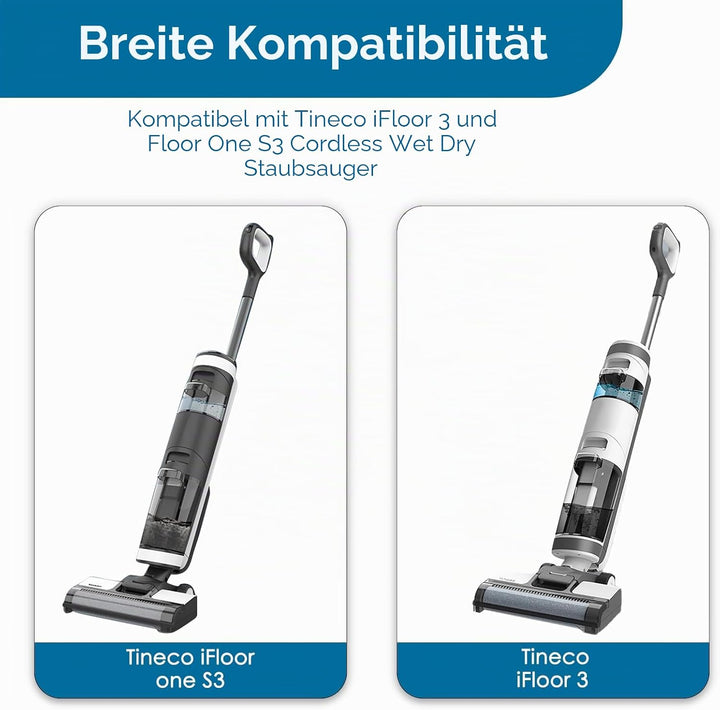 (6 Stück) Floor One S3 Ersatz Bürstenrollen und HEPA Filter kompatibel mit Tineco Floor One S3, iFlo