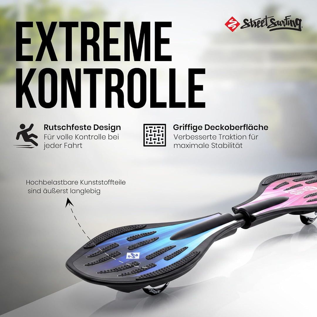 Street Surfing Waveboard Waveboard, Robustes, verstärktes Kunststoff-Waveboard, 3,6 kg, Caster Board
