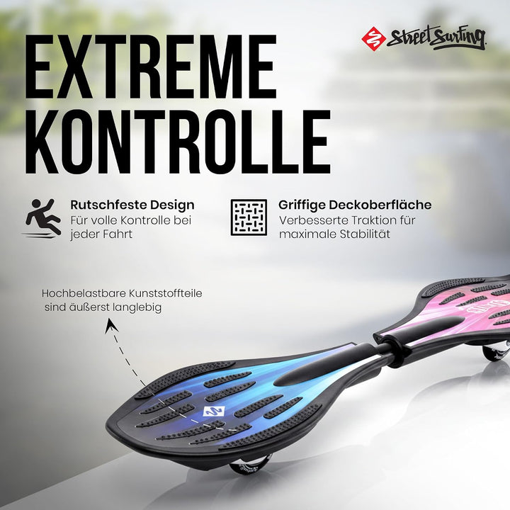Street Surfing Waveboard Waveboard, Robustes, verstärktes Kunststoff-Waveboard, 3,6 kg, Caster Board