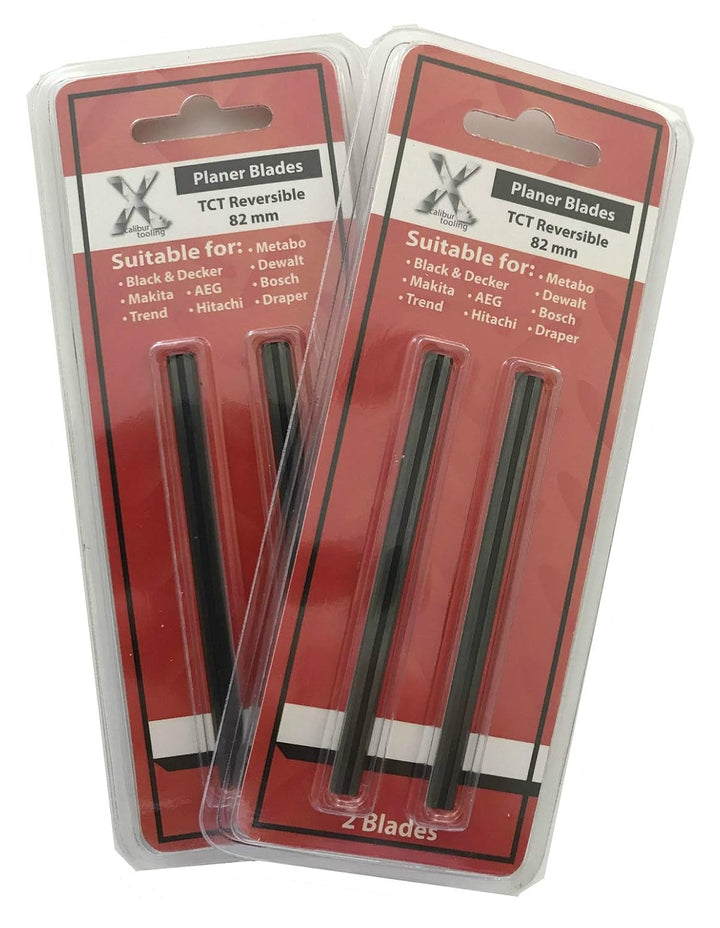 Hobelmesser kompatibel mit Black & Decker BD710, DN710, BD711, KW713 Pack mit 4 TCT 82mm Blades