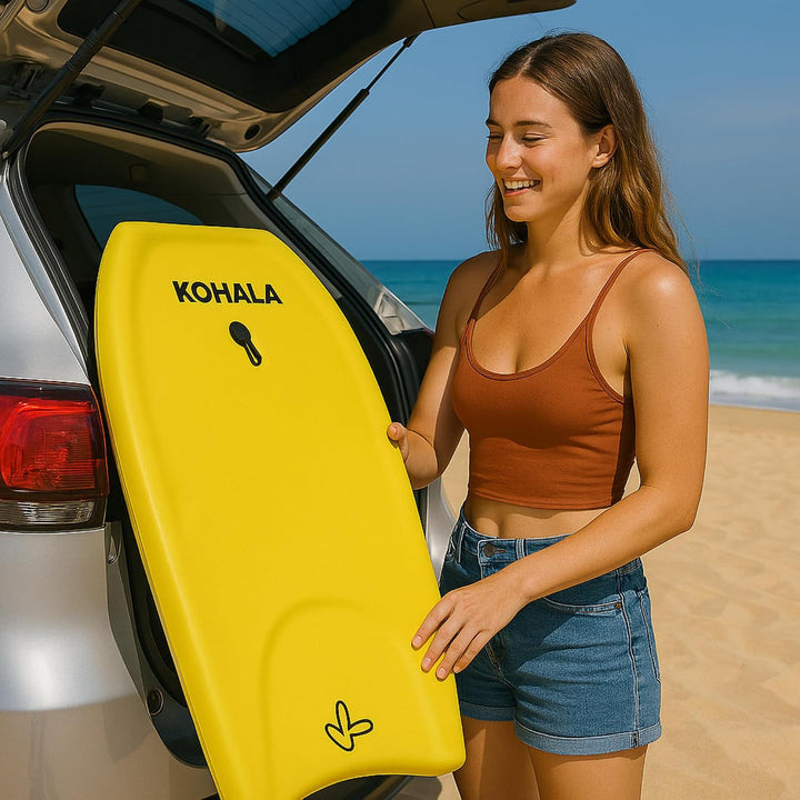 Bodyboard Kohala Unisex, Gelb, 101,6 cm (40/42 Zoll) für Kinder, Jugendliche und Erwachsene, 40