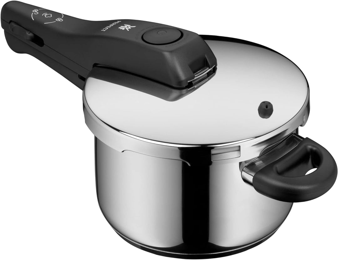 WMF Perfect Schnellkochtopf Induktion 2,5l, Dampfkochtopf, grosses Kochsignal, 2 Kochstufen, abnehmb