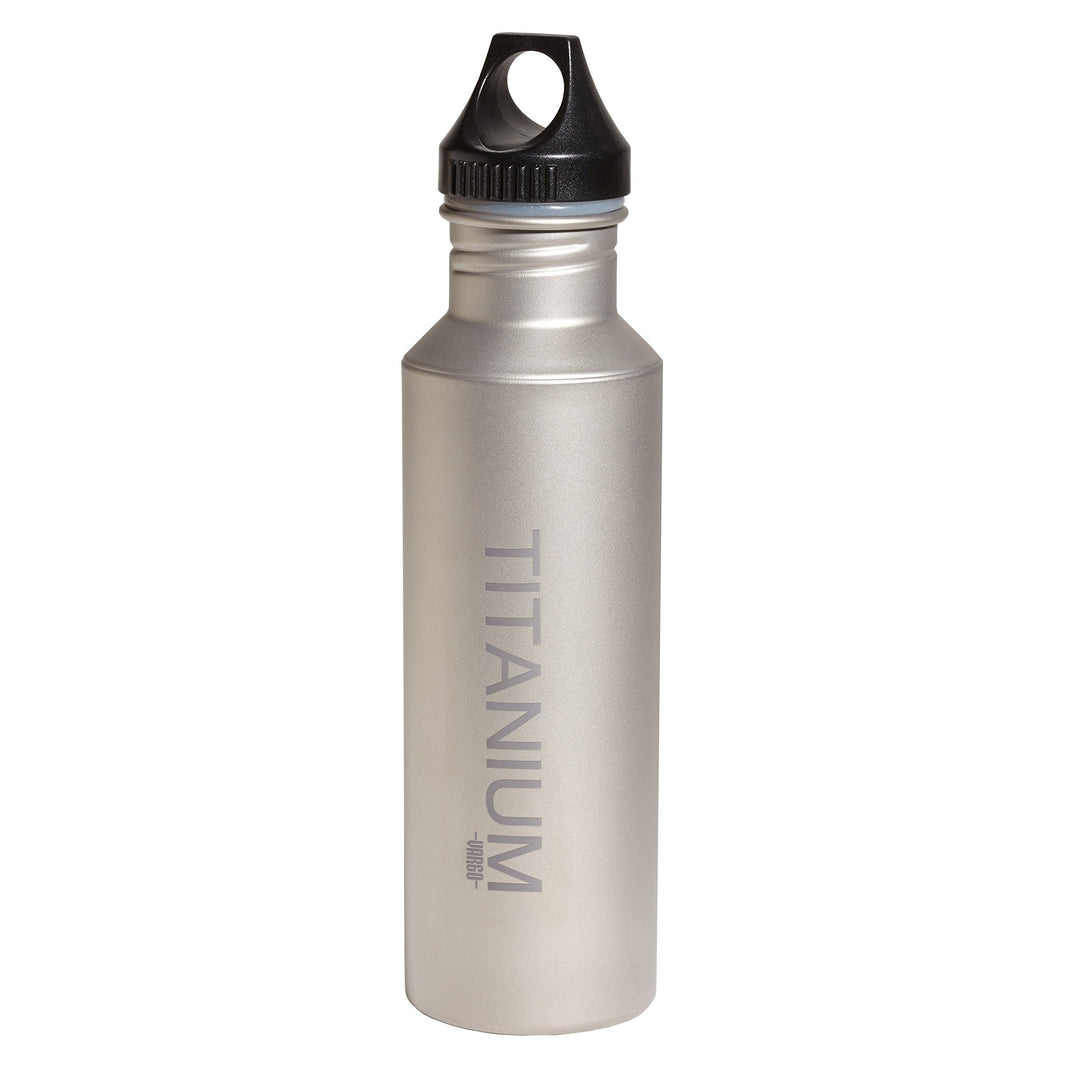 Vargo Wasserflasche Titan mit Kunststoff-Deckel, Grau, 650 ml, 1647830