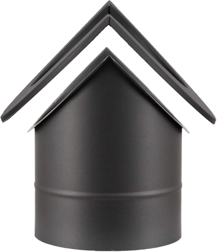 LANZZAS Ofenrohr Wandfutter/Mauermuffe für Aussenecke, im Durchmesser Ø 150 mm, Farbe: gussgrau - we
