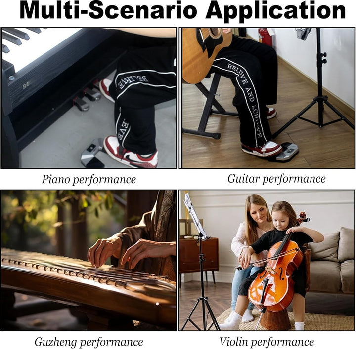 Bluetooth Page Turner Pedal,Bluetooth Fussschalter,Drahtloser Page Turner,Geräuschloses Fusspedal zu