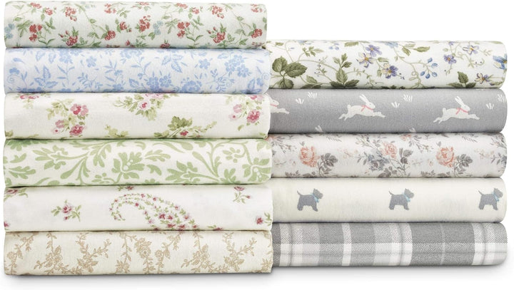 Laura Ashley Home Satin Collection Bettlaken-Set – 100% Baumwolle, seidig-glatter und leuchtender Gl
